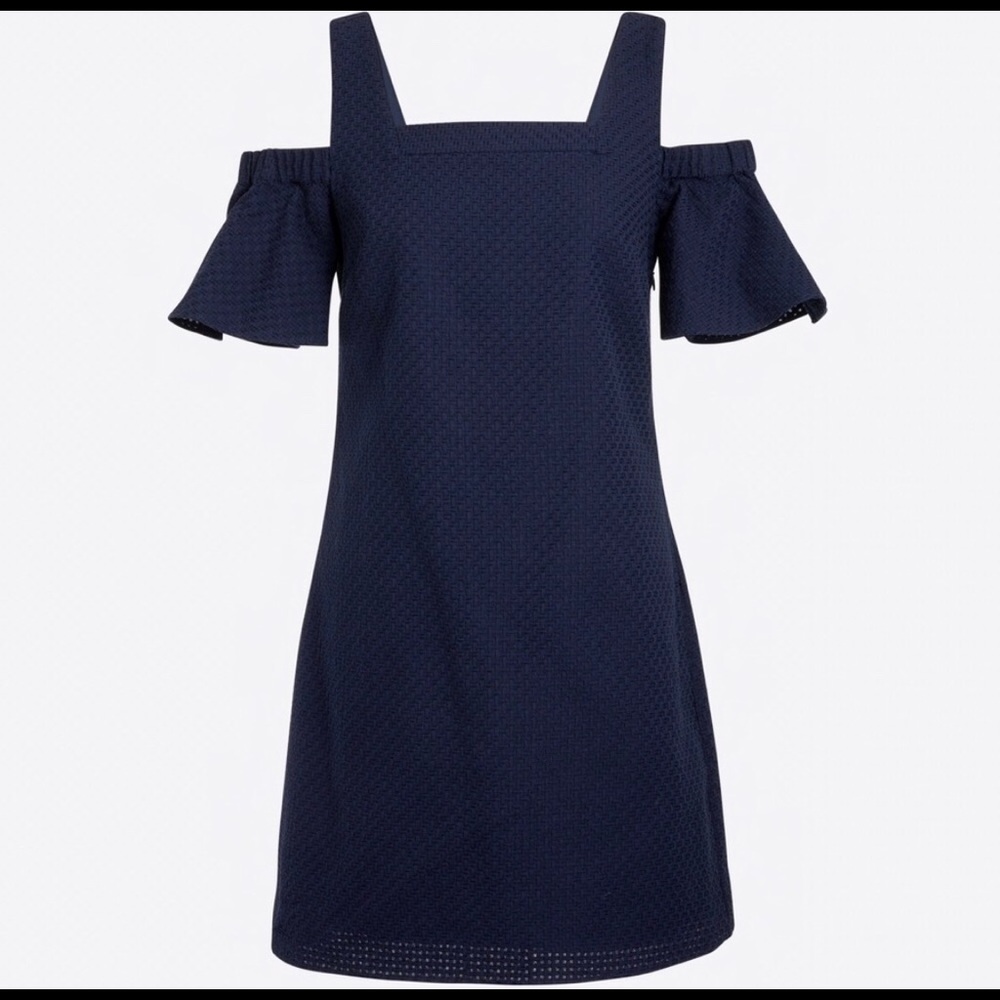 SOLD! J. Crew Cold Shoulder Dress in Navy